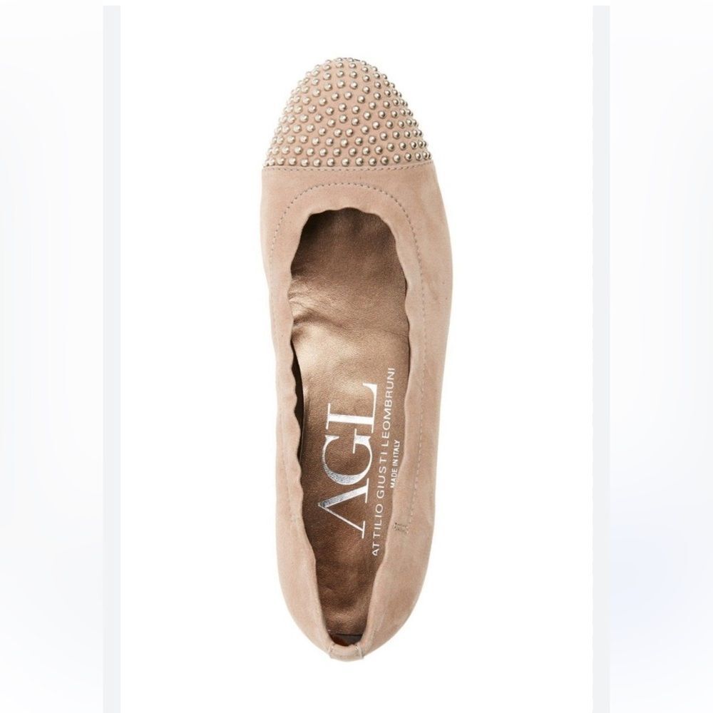 AGL Attilio Giusti Leombruni BLAKELY Studded Toe Ballet Flat 38
